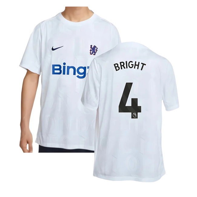 2025-2026 Chelsea Academy Pro Pre-Match Football Top (White) (Bright 4)-SoccerKits Hub | Buy Soccer Jerseys Online